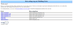Desktop Screenshot of lists.adug.org.au